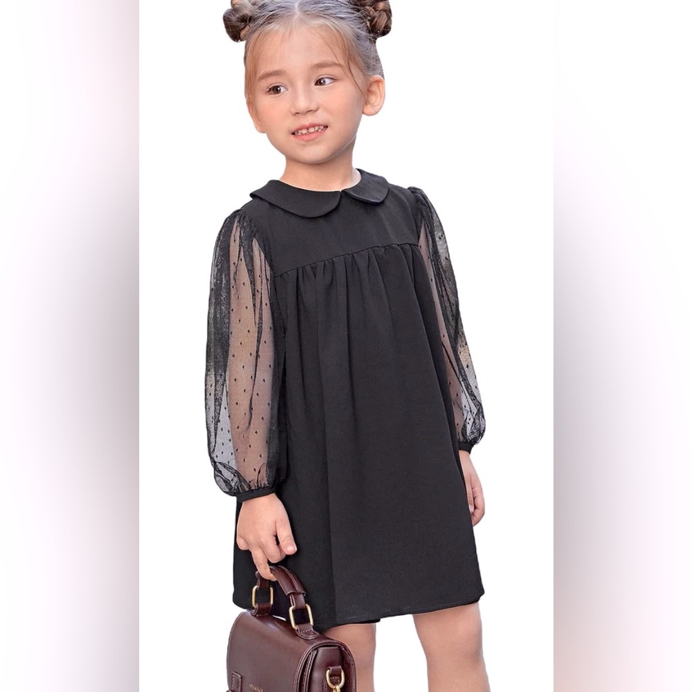 Girl's Sheer Sleeve Dress